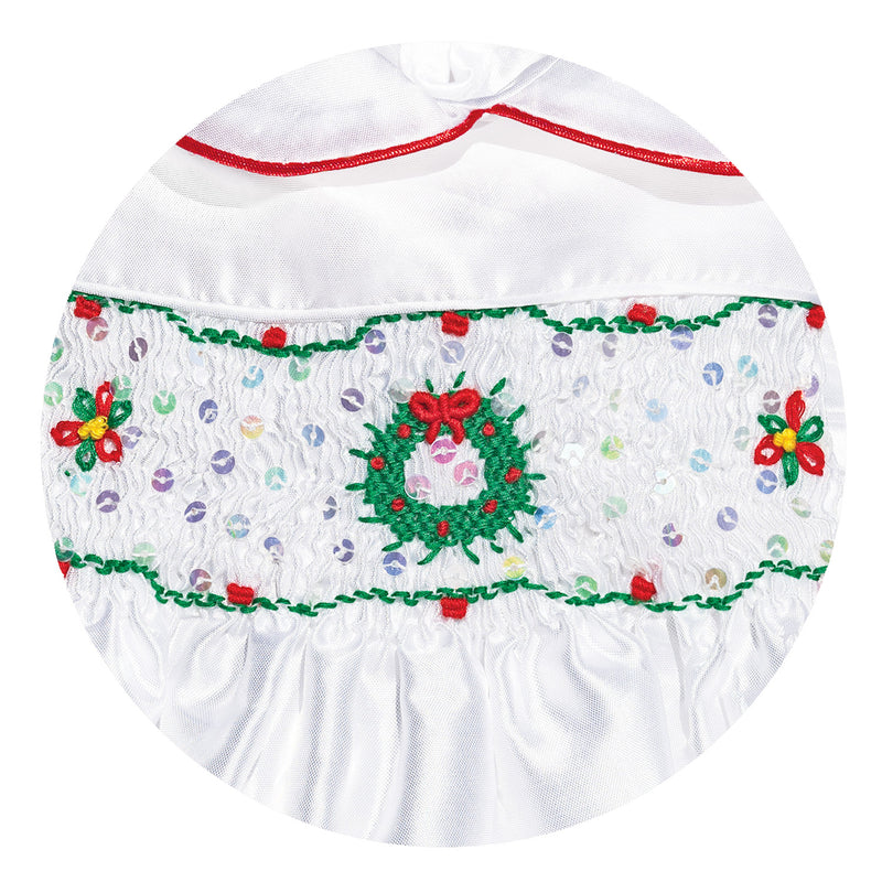 Dreamy White Christmas Hand-Smocked Dress ( 2025 Collectors Edition ) Oscar Newman LLC Dreamy White Christmas Hand-Smocked Dress ( 2025 Collectors Edition ) Oscar Newman LLC