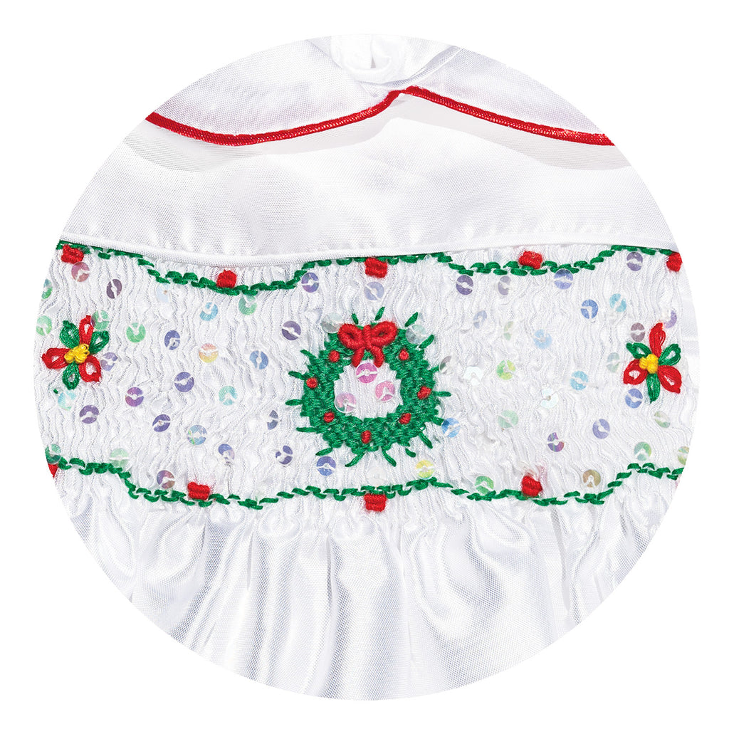 Dreamy White Christmas Hand-Smocked Dress ( 2025 Collectors Edition ) Oscar Newman LLC Dreamy White Christmas Hand-Smocked Dress ( 2025 Collectors Edition ) Oscar Newman LLC